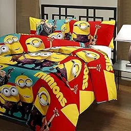 Aqrate Microfiber Beautiful Kids Cartoon Print Design Poly Cotton Single Bed Size, AAA_202-picture-43