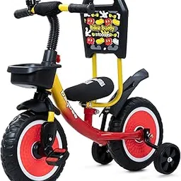 Baybee Velix Trike Cycle for Kids | Smart Balanced Baby Tricycle with Comfortable Seat, Backrest & Storage | Toddlers Bicycle with Training Wheels | Baby Cycle for Kids 3 to 5 Years (Red/Pink)-image-15