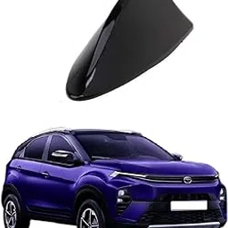 Stylish Car Roof Aerial Shark Fin Antenna Radio AM/FM Signal ABS (Black Color) Suitable for Tata Nexon 2023-picture-12