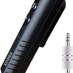 Bluetooth 5.0 Receiver, Wireless 3.5mm AUX Jack Audio Adapter, Portable Hands-Free Bluetooth Stereo Receiver for Headphones, Car Speakers/Home Stereo, Black-image-1