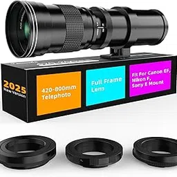 Yanuoda 420-800mm F/8.3 Full Frame Telephoto Zoom Lens, Manual Focus for Canon EF/EF-S, Nikon F, Sony E Mount Cameras, Perfect Starter Lens for Moon, Bird, Wildlife & Nature Photography-image-77