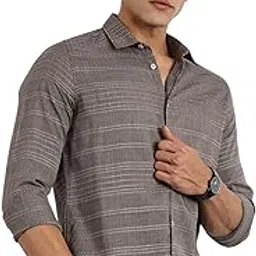 thomas scott Men's Polyester Regular Fit Long Sleeve Embroderied Casual Shirt-picture-22