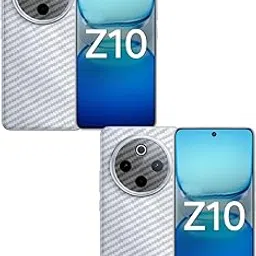 (Pack of 2) Compatible with iQOO Z10 Skin Sticker/Vinyl wrap/Protective Film Mobile Back Skin Carbon Fiber 3D Transparent by Candeal Mizhan(Only Back)-picture-19