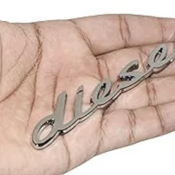 Incognito Diesel Emblem Sticker for Car Fuel Tank, Metal (Silver)-picture-13