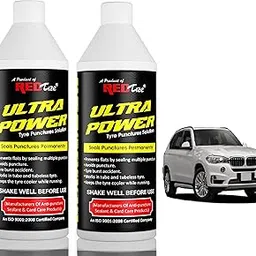 Ultra Power Tyre Puncture Solution, Professional Grade Sealant for Tube and Tubeless Tyres, Permanent Puncture Prevention Pack of 2 Car-image-75