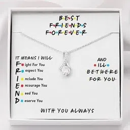 FABUNORA Perfect Friendship Gift for Female Bestfriend - 925 Sterling Silver Pendant With Certificate of Authenticity and 925 Stamp-picture-38