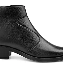 yuvrato baxi Men's 5-6 Cm Block Heel Height Increasing Faux Leather Material, Casual Formal Slipon Ankle Boot And Dress Boot-picture-14