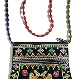 lassie Handicraft Rajasthani Embroidered Sling Bag For Women & Girls | Cotton Bags For women | Ethnic Sling Bag For Girls-picture-30