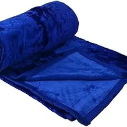 CHANGERS Embossed Blankets,Quilt,duvets,dohar Solid Colour Ultra Soft Floral Double Bed Heavy Mink Winter Blanket (Blue)-picture-38