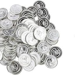ivelect Toy Money Silver Coins 100 Count Bag, Pirates Loot-picture-16