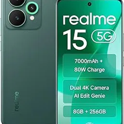 realme 15 Smartphone 5G 256GB ROM 8GB RAM 6.8" AMOLED Display 144Hz, 7000mAh Battery 80W Fast Charge IP69 Waterproof 50MP AI Camera (Green)-picture-14