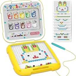 BLiSS HUES Magnetic Color and Number Maze Board Puzzle Counting, Matching and Fine Motor Skills Activity Toy for Toddlers (2 in 1 Yellow)-picture-28