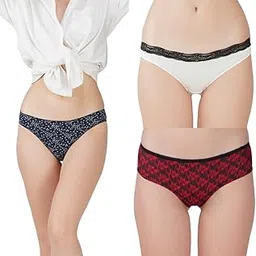thread sutra Women?s Premium Cotton Panties | Antimicrobial & Breathable | Everyday Comfort with Amazing Fit | Soft Fabric Innerwear for All-Day Freshness & Hygiene | Bikini | Pack of 3 |-picture-34
