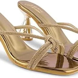 Women's Kitten Heel Sandal Open Toe Slip-on Sandal Embellished Design Wedding & Party-image-61