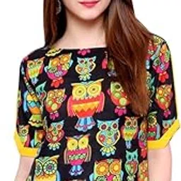 pannkh Women's Owl Print Regular Fit Top-picture-44