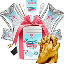 WOW CAST Couple Hand Casting Kit, Golden, Wedding Anniversary Gift, Birthday Gift (with Accessories)-picture-34