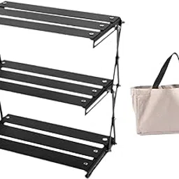 TRENDYNEST 0 Folding Storage Rack 3 Tiers for Indoor Outdoor Activities Balconies | 0 Furniture | 0 & Hiking-image-27
