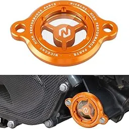 NICECNC Orange transparent Engine Oil Filter Cap Plug Cover Compatible with DUKE 125/200/250/390 2016-2022,RC 125/200/390 2017-2022,390 Adventure 2020 2021 2022,250 Adventure 2021-2022-image-42