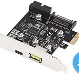 PCI-E 1x Express to USB 3.1 Type C Dual Port Expansion Card Adapter for PC Computer Driver CD-picture-27
