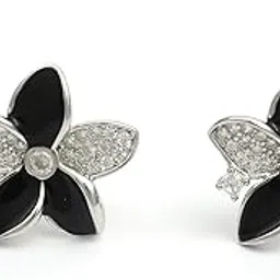 maira 925 Sterling Silver Floral Enamel CZ stones Earrings-picture-26