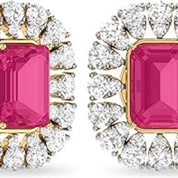 pc jeweller Yellow Gold and Solitaire Stud Earrings for Women-picture-12