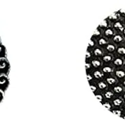 abhooshan Silver Alloy Combo Set of 2 Designer Oxidized Nose Pin Stud for Women and Girls. Piercing required-picture-41