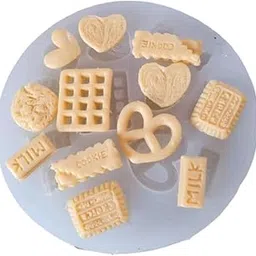 Skytail Biscuit Silicone Candle Mold Chocolate Chip Cookie Shape for Candle Making Cookie Candle Mould Chocolate Biscuit Tray Mini Food Wax melts Aromatherapy Epoxy Resin Casting Crafts Mold DIY Cake Decor Candy Cupcake Topper-picture-10