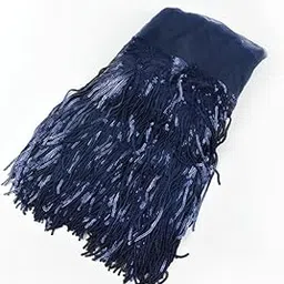 Colorful Sequin Tassel Lace Trim Ribbon Fringe Diy Handmade Dance Performance Clothing Decoration Accessorie(3Mtr)(Navy Blue)-picture-13