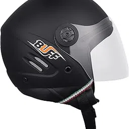 XINOR Buff Open Face Bike Helmet Isi Certified Lightweight For Men And Women - Medium, Motorcycling, Mt Black image 1