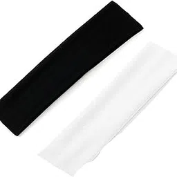 Hairband Women and Girl's & Baby Girls Adjustable Elastic Velvet Strip Headband in Black & White Color for School Use Facial Makeup,Face Wash Yoga Sports Beauty Tool (Pack of 2)-image-33