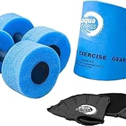 Aqua Leisure Aqua Fitness Exercise Set - 6 Piece Set - Water Workout and Aerobics - Floatation Belt, Resistance Gloves, Barbells by Aqua Leisure-picture-54