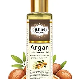 Khadi Omorose Argan Hair Oil - Controls Hair Fall, Makes Hair shiny and Strong (100 ml), (With Argan, Jojoba, Almond, Castor, Olive, Sesame Oil)-picture-27