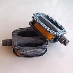 Kids Cycle Pedals with Anti-Slip Grip, Black and Orange, Threaded Design-image-43