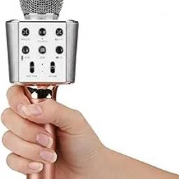𝐃𝐫𝐮𝐦𝐬𝐭𝐨𝐧𝐞 Wireless Karaoke Microphone | Portable Bluetooth Speaker Mic with Echo & LED Lights | Dual Singing Modes | Rechargeable | Compatible with Android, iOS & All Bluetooth Devices-image-0