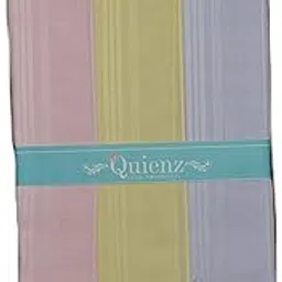 quienz Ladies 100% Cotton Handkerchief-12 Pcs Mutli-Colour Size 30cms x 30cms 800 C/C (12) image 1