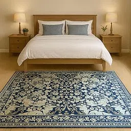 Amazon Brand - Umi Polyester Persian Carpet – Super Soft, Washable, Anti Skid Carpet for Bedroom, Living Room, Hallway & Home Decor (5x7 Feet, Multicolor, TPR)-picture-11