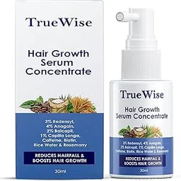TrueWise® Hair Growth Serum 4% Anagain,3% Redensyl,2% Baicapil,1% Capilia Longa, Caffeine,Biotin & Rice Water With Rosemarry Advanced Hair Growth for Hair Fall Control Hair Serum for Women & Men 30ml-image-80