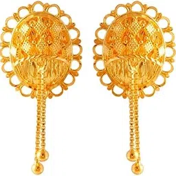 p.c. chandra jewellers 22k (916) Yellow Gold Stud Earrings for Women-picture-10