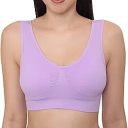 glamoras Women Nylon Elastane Lightly Padded Non Wired U Back Sports Bra | Seamless Stretchy Low Impact Yoga Workout Bra with Removable Pads - Size- Small to 4XL-picture-14
