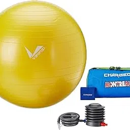 VERIFIED Gym Set with VERIFIED 65 CM ANTIBURST Ball 1001,Charged Montreal Small Sky and Wrist Band 3'' Pair Blue-picture-64
