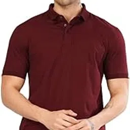 da kasha Premium Pure Wine Polo T-Shirt (in, Alpha, L, Regular, Rose Pink)-picture-44