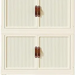 ARTISOUL Foldable Storage Cabinet Closet Organizers for Bedroom Living Room Farmhouse L 2 Layers | Furniture | Cabinets & Cupboards-image-44