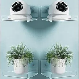 kanu Acrylic Small Wall Shelf Rack CCTV Stand Holder for Bedroom Living Room Home Office Decor Bathroom Kitchen Invisible organizor Rack (2)-picture-21