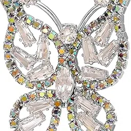 Butterfly-Shaped Studded Crystals Wedding Brooch cum Saree Pin for Women (BP1101205RWAb)-image-43