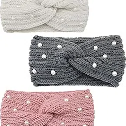 gzrc-yddk 3PCS Crochet Headband for Women, Bandanas for Women, Crochet Bandana, Festival Occasion Wear, Crochet Bandana, Lightweight 40g Design image 1