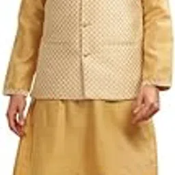 be active Men's Silk Blend Printed Nehru Jacket|| Premium Fabric Waistcoat for Ocassions -KT0667-01-L-picture-36