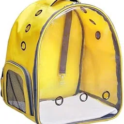 Buraq pets Pet Backpack Transparent Cat & Small Dog Puppy Kitty Shihtzu Carriers for Breathable Airline Travel Approved Air Ventilation Backpack Size 17 × 13 × 11 inch Yellow-picture-12