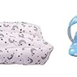 QOC Baby Bedding Super Combo – 3-in-1 Sleeping Bag with Carry Nest & 3-Pc Bedding Set with Mattress | Newborn Essentials Bundle for 0-6 Months | Moon Print (Grey) & Cartoon Print-picture-16