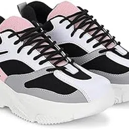stanphord Womens Vogue Sneakers | Solid High Top Casual Lace Up Shoes | Perfect for Running & Walking-picture-52