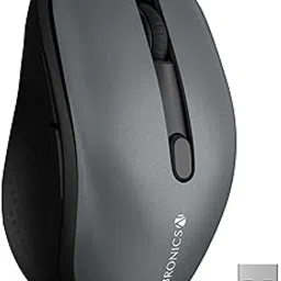 ZEBRONICS Charm Rechargeable Wireless Mouse, Dual Mode (2.4GHz + BT), Dual Bluetooth, Upto 1600 DPI, Silent Operation, 6 Buttons, Comfortable & Ergonomic, for Mac | Laptop | Computer (Metallic Grey)-image-88